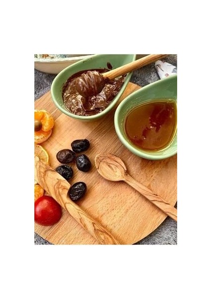 Doğal Zeytin Ağacından Yapılma Ahşap Mama Tatlı Kaşık ve Sunum Servis Bıçak Seti modelleri