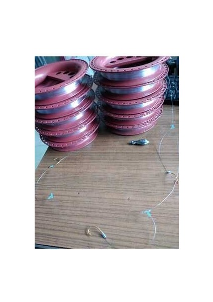 Dip oltası kasnaklı (özel yapım) 3 ığneli t bağlama sistemi 70 mm misina