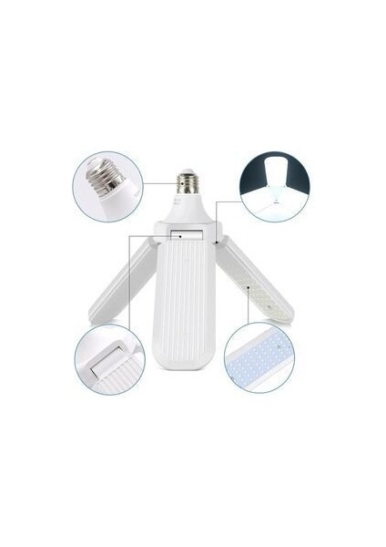 Pervane Ampul 40-45W Yeni Nesil Beyaz LED Ampul 3 Modlu Ultra Güçlü 5.000 Lumens Pro Beyaz Işık fiyatları