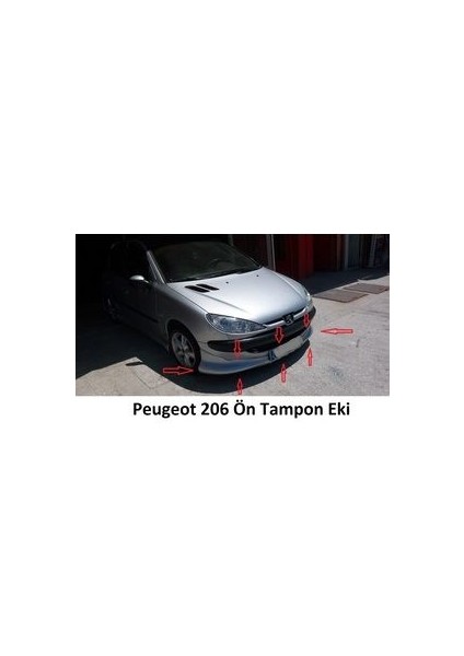 Peugeot 206 Makyajsız Ön Tampon Eki Boyasız Siyah fiyatları