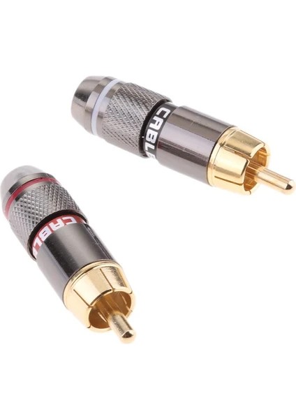 Rca Erkek Konnektör 6.5 mm Kablo Bağlama Adaptörü Altın Kaplamalı Erkek Fiş Ses Video Kablo Konnektörü Lehimsiz Adaptör 2 Adet Bakır Rca Fono Erkek Fiş Konnektörü Ses Adaptörü Ses Fiş Terminali Av