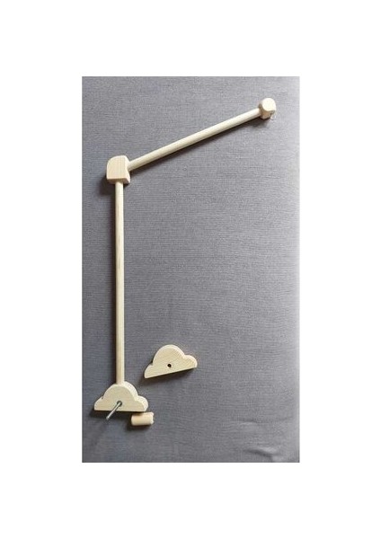 Ahşap Beşik Dönence Asma Aparatı Bulut Figürlü Doğal 55X32 cm modelleri