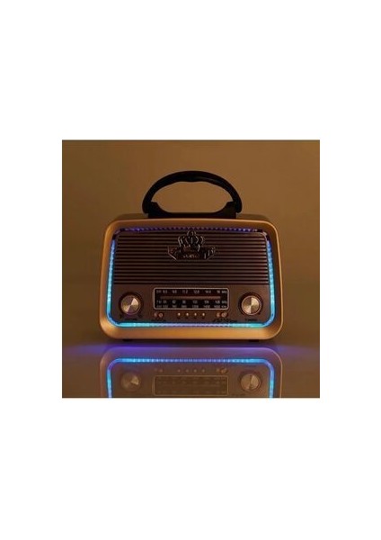 301 Eskitme Nostalji Tasarımlı Bluetoothlu Nostalji Radyo Fm-Sd Kart-Aux