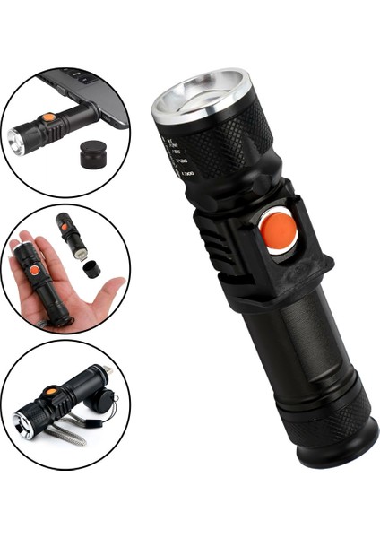 P50 LED Şarjli Mıknatıslı USB El Feneri WT-622