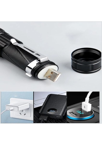 P50 LED Şarjli Mıknatıslı USB El Feneri WT-622