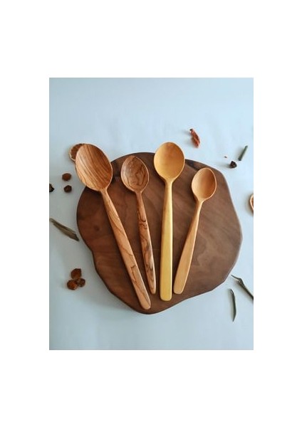 Ahşap Tahta Servis, Sunum Kaşığı - El Yapımı Zeytin, Şimşir Ağacı - 24 cm ve 30 cm fiyatları