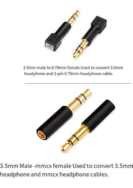 1 Çift 0.78MM Ila 3.5mm Pin M1 M2 Zx-1 Wtd-3 Kulaklık Dönüşüm Pimi Dıy Stereo Kulaklık (Yurt Dışından) fiyatları