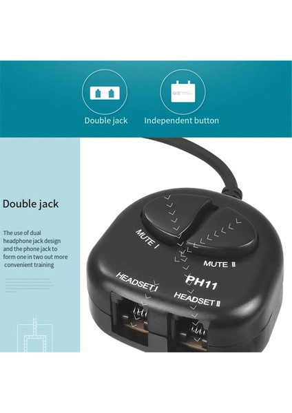 Iki Sessiz Anahtar Eğitim Adaptörü Çift Rj9 Soketleri Rj9 Kulaklık Erkek Fişi Çağrı Merkezi Kulaklık Eğitim Adaptörü 4P4C (Yurt Dışından) fiyatları