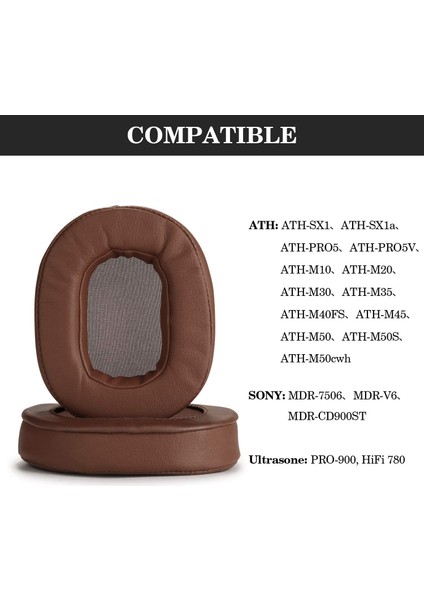 Kulak Yastıkları Bellek Köpük Kulak Yastıkları Kapak Yedek Kulak Pedleri Ath M50X Audio Technica M40X M30X M20 Kahverengi Uyar (Yurt Dışından) indirimleri