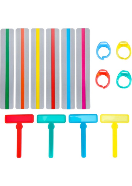 14 Adet Kılavuzlu Okuma Şeritleri Alet Takımı Parmak Izleyiciler Okumaya Yardımcı Olmak Için Disleksik Öğrenciler Için Okuma Şeritleri Cetvelleri Vurgulayın (Yurt Dışından)