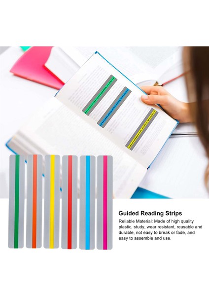 14 Adet Kılavuzlu Okuma Şeritleri Alet Takımı Parmak Izleyiciler Okumaya Yardımcı Olmak Için Disleksik Öğrenciler Için Okuma Şeritleri Cetvelleri Vurgulayın (Yurt Dışından) fırsatları