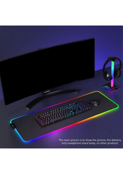 Oyun Kulaklık Standı Rgb Işık Çift USB Bağlantı Noktalı 3.5mm Ses Dokunmatik Kulaklık Standı Işık (Yurt Dışından) fiyatları