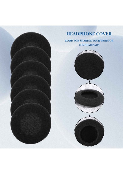Kulaklık Için Köpük Ped Kulak Pedi Kılıfı (Siyah, 50MM, 2'li Paket) (Yurt Dışından) indirimleri