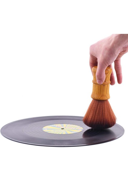 Pikap Vinil Kayıt Lp Temizleme Anti-Statik Fırça Temizleyici CD Longplay Oynatıcı Temizleyici Ahşap Saplı Fırça Tozu (Yurt Dışından)