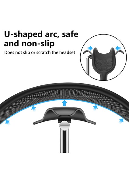 Kulaklık Tutucu, Kulaklık Kaymaz Tutucu, Metal Tabanlı Masaüstü Kulaklık Tutucu (Siyah) (Yurt Dışından) indirimleri