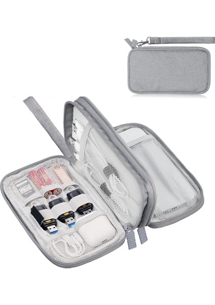 Organizatör, Seyahat Kablosu Organizatör Çantası, Suya Dayanıklı Çift Katmanlar Kılıfı Kablo, Telefon, Şarj Cihazı Için Taşıma Çantası (Yurt Dışından) modelleri