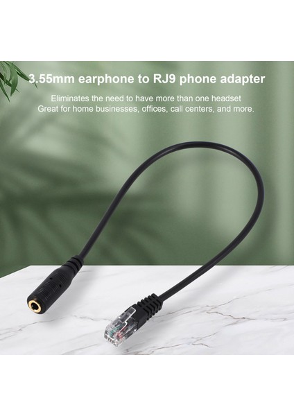 iPhone Kulaklık Için Rj9'a 3,5 mm Fiş Jakı ve Cisco Ofis Telefonu Adaptör Kablosu (Yurt Dışından)
