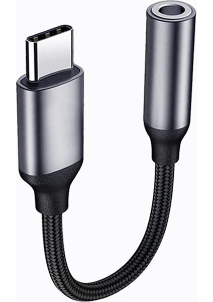 USB Tip C - 3.5mm Aux Adaptör Tip-C 3 5 Jack Ses Kablosu Kulaklık Kablosu Dönüştürücü Samsung Galaxy S21 Ultra S20 (Yurt Dışından)