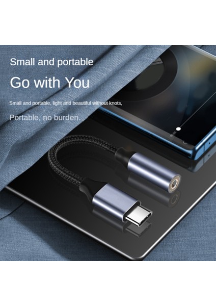USB Tip C - 3.5mm Aux Adaptör Tip-C 3 5 Jack Ses Kablosu Kulaklık Kablosu Dönüştürücü Samsung Galaxy S21 Ultra S20 (Yurt Dışından) modelleri