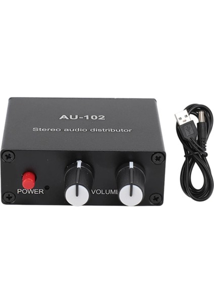 2 Kanal Ses Amplifikatörü 1 Giriş 2 Çıkış 3.5mm Tek Kontrol Stereo Ses Dağıtıcı Ses Ön Amplifikatörü (Yurt Dışından)