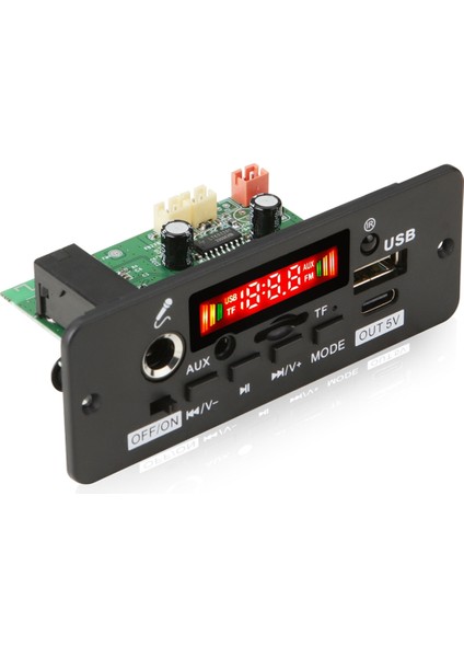 2X25W Ses Amplifikatörü Çalar 12V Mp3 Dekoder Kartı Arama Kaydı Bluetooth 5.0 Uzaktan Kumandalı Araç Mp3 Çalar (Yurt Dışından)