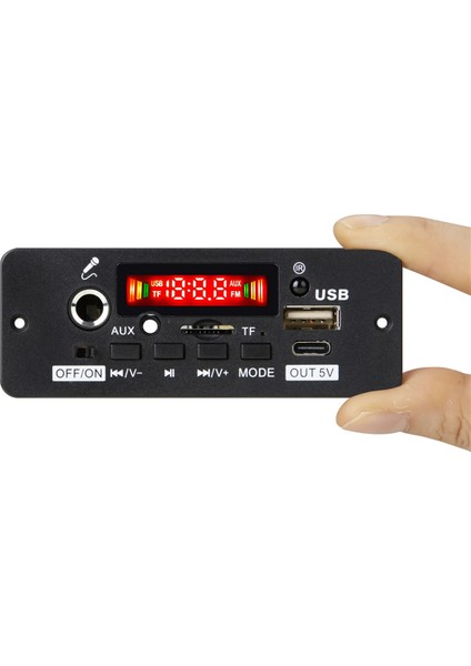 2X25W Ses Amplifikatörü Çalar 12V Mp3 Dekoder Kartı Arama Kaydı Bluetooth 5.0 Uzaktan Kumandalı Araç Mp3 Çalar (Yurt Dışından)