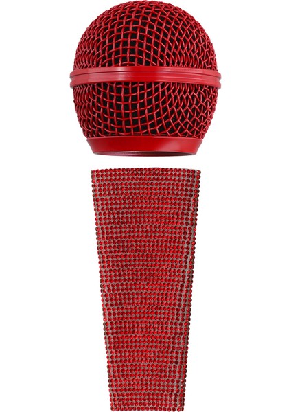 Sparkle Mikrofon Kılıfı Kablolu Mikrofon El Kılıfı ve SM58 Mikrofonlar Için Mesh Mikrofon Izgara Kafası Kırmızı (Yurt Dışından)