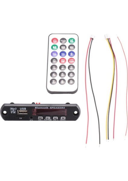Bluetooth Mp3 5.0 Dekoder Kartı Dc 5V 12V Araba Fm Radyo Modülü Araba Telefonu Için Tf USB Aux Desteği (Yurt Dışından)