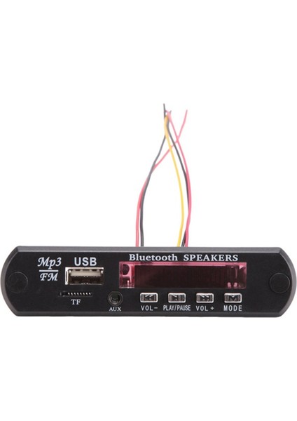 Bluetooth Mp3 5.0 Dekoder Kartı Dc 5V 12V Araba Fm Radyo Modülü Araba Telefonu Için Tf USB Aux Desteği (Yurt Dışından)