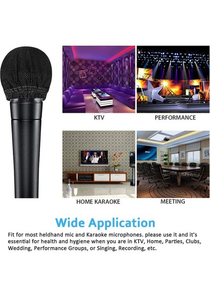100 Adet Tek Kullanımlık Mikrofon Kapağı El Mikrofonu Koruyucu Kapak Müzik Mikrofonu Kapağı Ktv Karaoke , Vb (Yurt Dışından)
