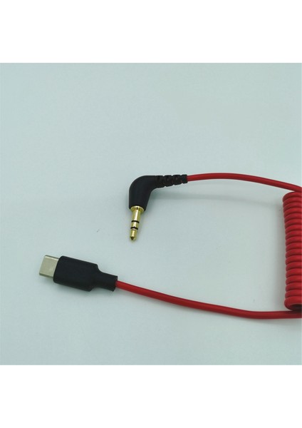 Rode Wireless Go Iı Için USB C - 3,5 mm Kablo, Sarmal Dik Açı Trs Erkek Dac Aux Adaptör Ses Kablosu (Yurt Dışından)