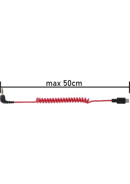 Rode Wireless Go Iı Için USB C - 3,5 mm Kablo, Sarmal Dik Açı Trs Erkek Dac Aux Adaptör Ses Kablosu (Yurt Dışından)