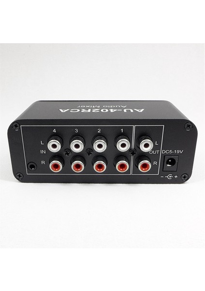 AU-402RCA Stereo Ses Mikseri Çok Kanallı Ses Kaynağı Reverberator Ses Kontrolü 3.5mm Kulaklık Sürücüsü 4 Giriş (Yurt Dışından)