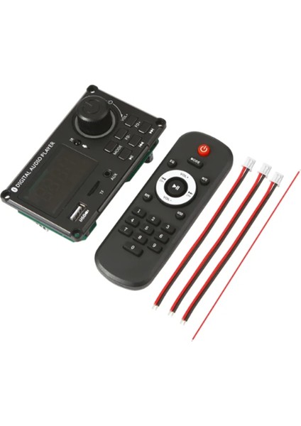 50W Amplifikatör Dıy Mp3 Dekoder Kartı Bluetooth 5.0 Dc 8-24V Araba Mp3 Çalar USB Fm Aux Çağrı Kaydı Ses Kontrolü (Yurt Dışından)