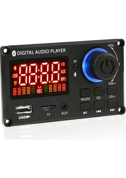 50W Amplifikatör Dıy Mp3 Dekoder Kartı Bluetooth 5.0 Dc 8-24V Araba Mp3 Çalar USB Fm Aux Çağrı Kaydı Ses Kontrolü (Yurt Dışından) fiyatları