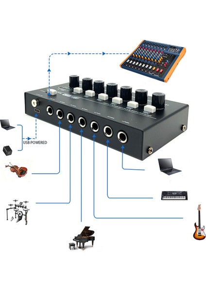6 Kanal Ultra Düşük Gürültülü Stereo Hat Mikseri Mini Profesyonel Ses Mikseri Güç Kaynağı DC5V Kolay Kullanımlı Ses Mikseri (Yurt Dışından) fırsatları