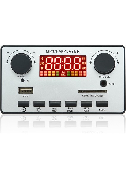 2X40W 80W Amplifikatör Bas Mp3 Çalar Dekoder Kartı Bluetooth Uyumlu 5.0 Araba Fm Radyo Modülü Fm Tf USB Aux Desteği (Yurt Dışından)