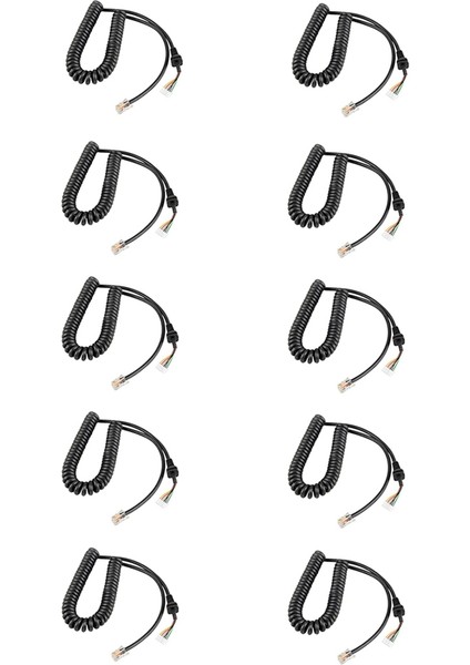 10 Adet FT-7800 FT-8800 FT-8900 Araba Radyo Mh-42 Mh-48 Hoparlör Mikrofon Kablosu Kordon Tel Yaesu MH-48A6J MH-42B6J (Yurt Dışından)