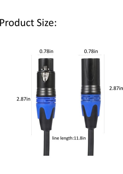 1 Erkek - 2 Kadın Xlr Y Splitter Mikrofon Kablosu, 3pin Xlr Erkek - Çift Xlr Dişi Y-Splitter Dengeli Mikrofon Kabloları (1 Adet) (Yurt Dışından) fiyatları