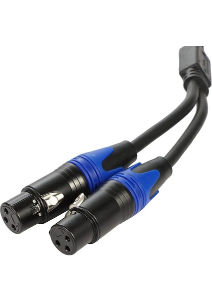 1 Erkek - 2 Kadın Xlr Y Splitter Mikrofon Kablosu, 3pin Xlr Erkek - Çift Xlr Dişi Y-Splitter Dengeli Mikrofon Kabloları (1 Adet) (Yurt Dışından) fırsatları