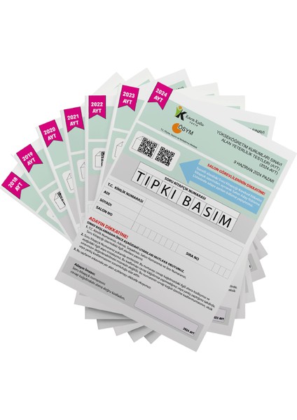 2025 AYT ÖSYM Çıkmış Soru Tıpkı Basım Türkiye Geneli Dijital Çözümlü 6lı Paket Deneme