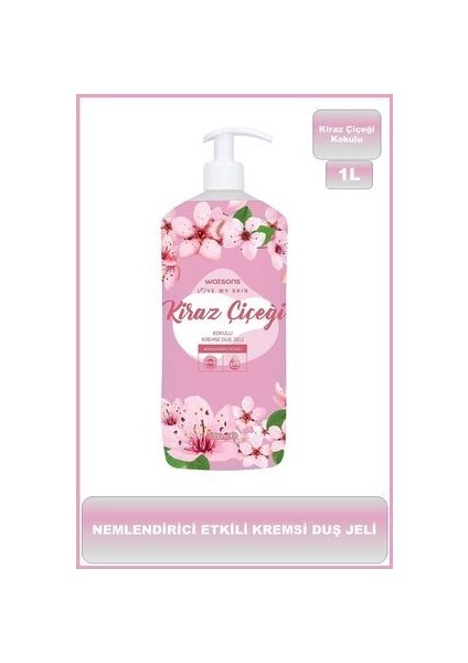 Ciltleri Yumuşak Yapan Pürüzsüz Bir His Sağlayan Kremsi Duş Jeli-Kiraz Çiçeği ELEG.2939