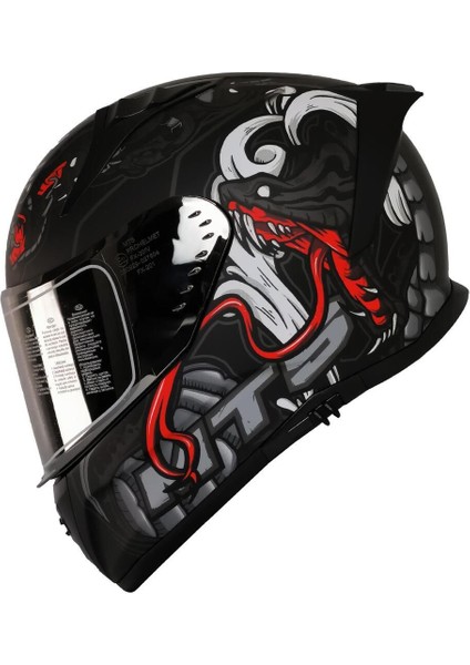 801 Myth Grey Full Face Kask