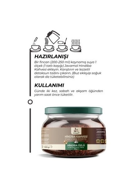 Hindiba Kahvesi Premium Kahve 3'lü Paket 1 Aylık - 60 Kullanım