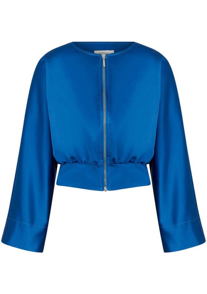 Beli Lastikli Bomber Kadın Ceket Petrol-Mavi K2216504_291 fırsatları