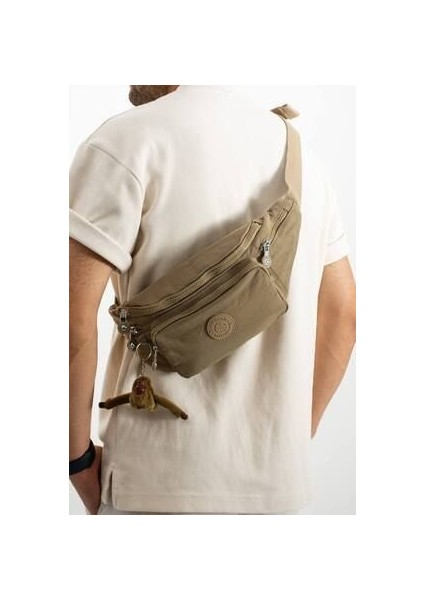 Eflanmoda Sanmorris Krinkır Kumaştan Bel ve Omuz Çantası