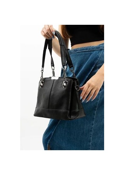 Hakiki Deri Lüks Model Günlük Şık Kadın Omuz El ve Postacı Çanta (Siyah %100 Deri Çanta) fiyatları