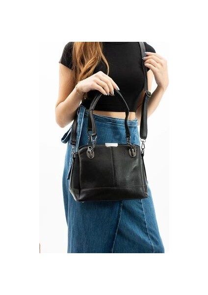 Hakiki Deri Lüks Model Günlük Şık Kadın Omuz El ve Postacı Çanta (Siyah %100 Deri Çanta) fırsatları