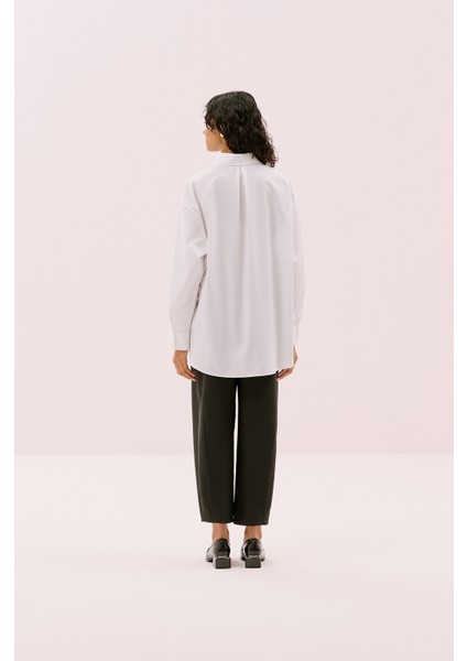 Boyfriend Poplin Gömlek Beyaz Y2513538_002 fiyatları