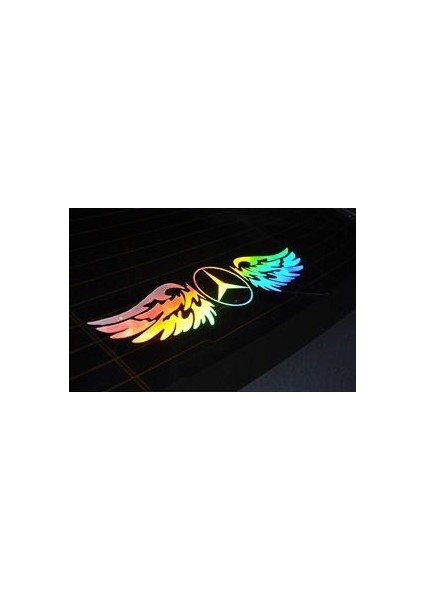 Mercedes-Benz Uyumlu Hologram Kanat Logo Sticker Çıkartma Oto Aksesuar Araba fiyatları